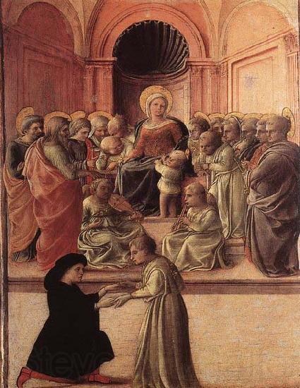 Fra Filippo Lippi Madonna and Child with Saints and a Worshipper Spain oil painting art
